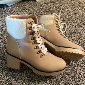 Adorable lace up heel boots